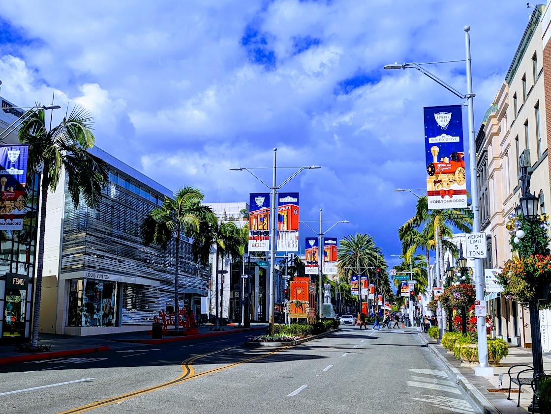 Rodeo Drive palm trees in Beverly Hills